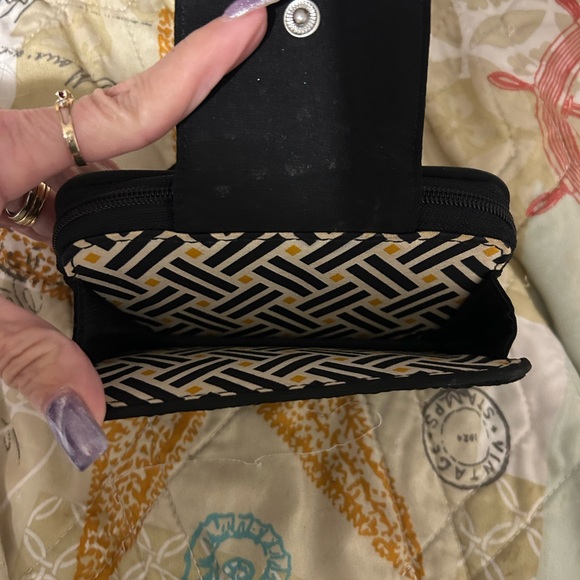 Vera Bradley Black Quilted Wallet - Picture 6 of 7